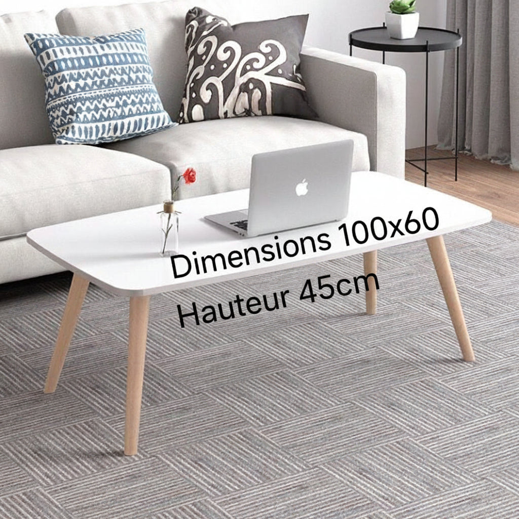 table basse scandinave rectangulaire