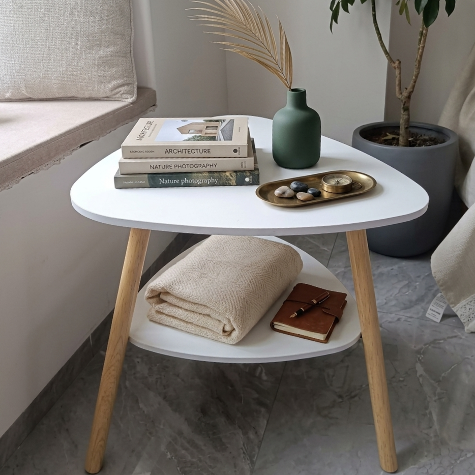 table de coin 2 étages triangle