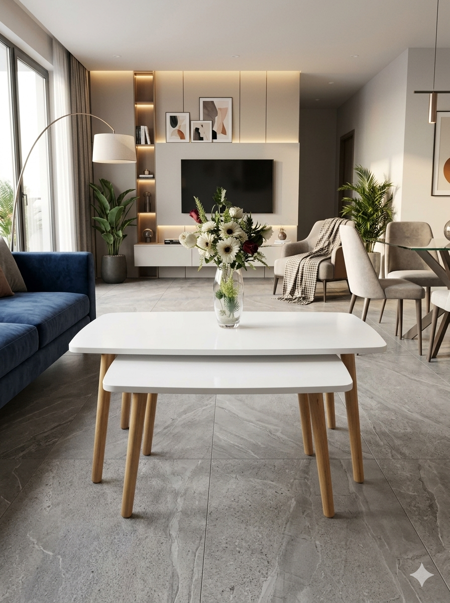 Déo tables basses scandinave rectangulaire