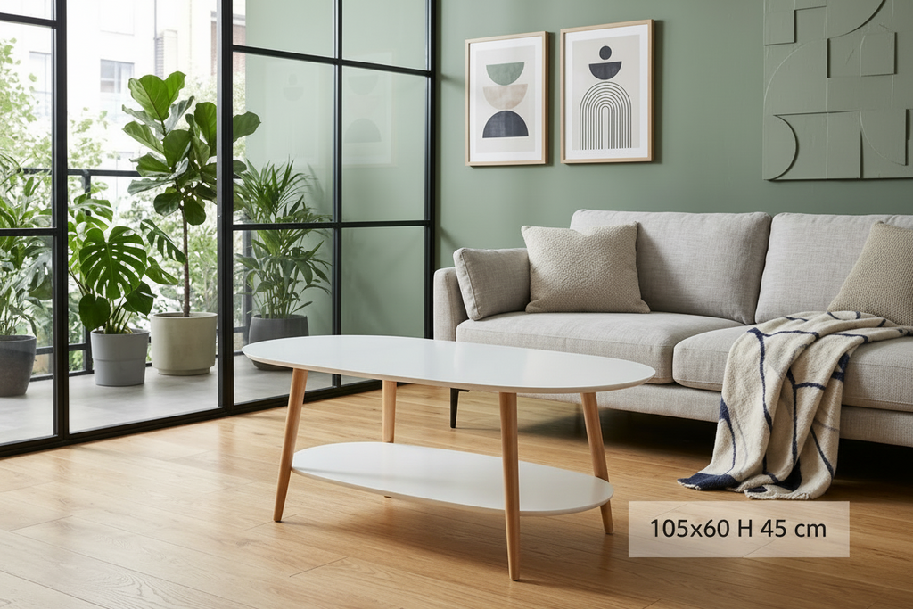 table ovale deux étages