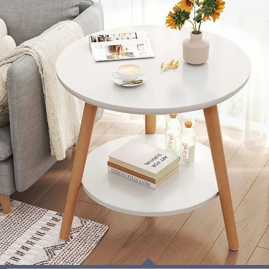 table de coin 2 étages ronde