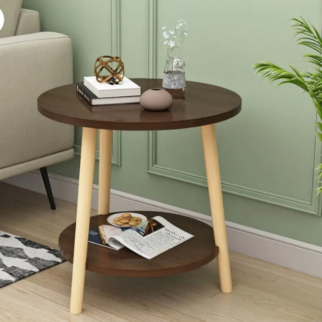 table de coin 2 étages ronde